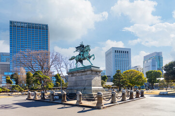 Masashige Kusunoki statue in Tokyo, Japan