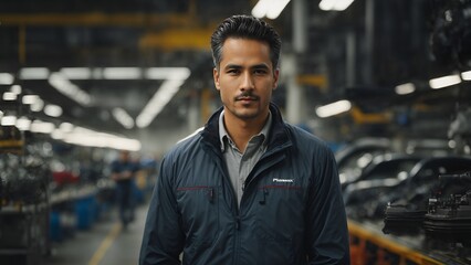 Fototapeta premium Automotive engineer in the factory
