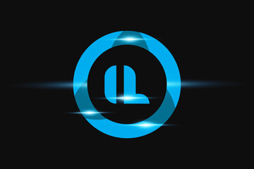 IL Blue logo Design. Vector logo design for business.