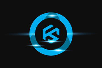 FS Blue logo Design. Vector logo design for business.