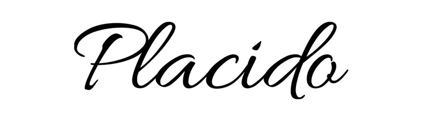 placido - black color - name - ideal for websites, emails, presentations, greetings, banners, cards, books, t-shirt, sweatshirt, prints, cricut, silhouette,	