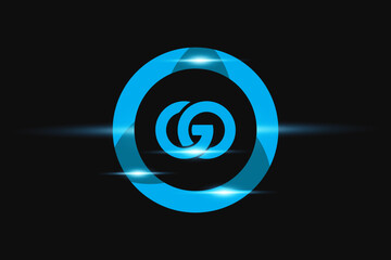 GO Blue logo Design. Vector logo design for business.