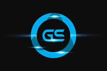GS Blue logo Design. Vector logo design for business.