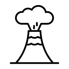 Volcano Vector Icon