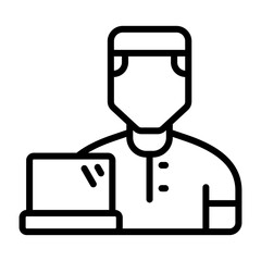 User Working Vector Icon