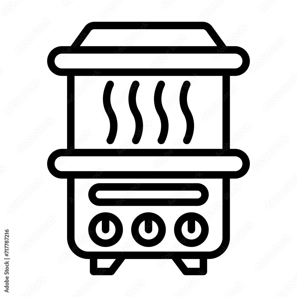 Poster steamer vector icon