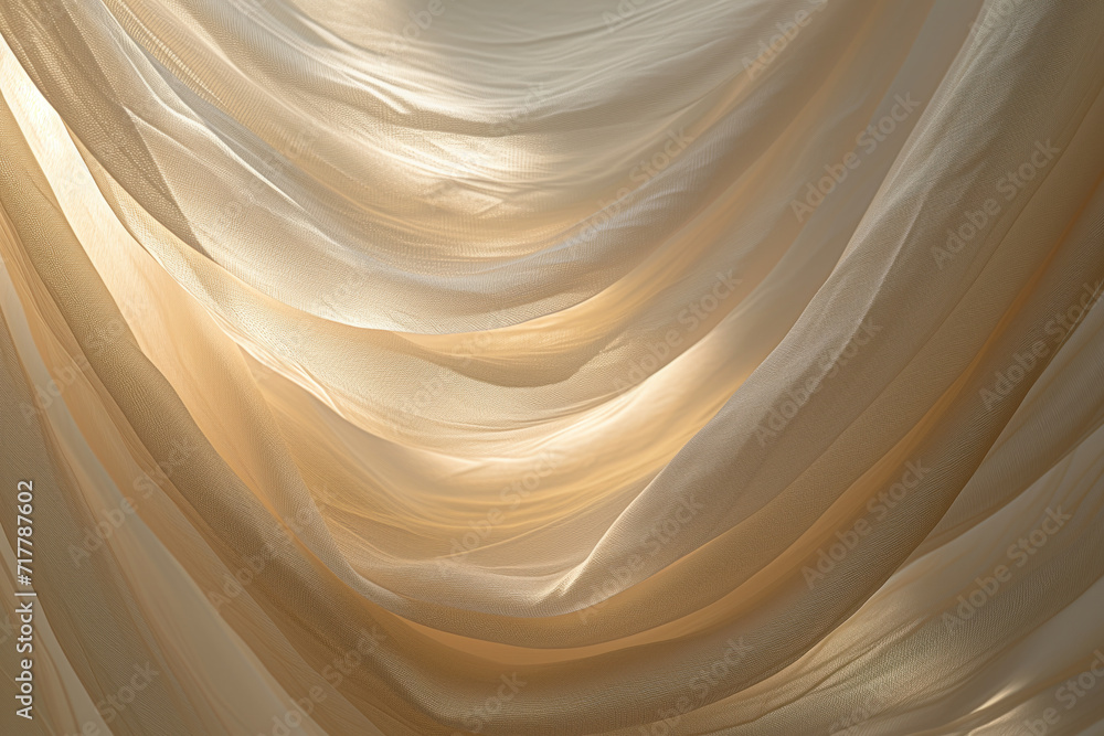 Poster soft shadows on o a cotton fabric. background image. created with generative ai technology