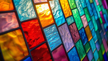 Kaleidoscope of Light: A Stained Glass Wallpaper