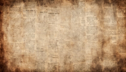 Vecchia Carta da Giornale- Sfondo Vintage con Texture Grunge e Antica