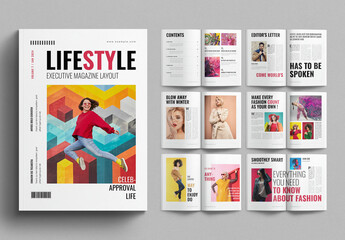 Lifestyle Magazine Layout Design Template