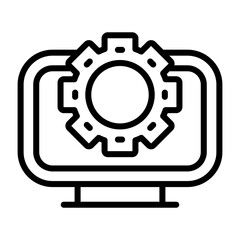 Desktop Computer Vector Icon