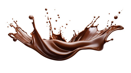 chocolate splash isolated on transparent background Remove png, Clipping Path, pen tool, white