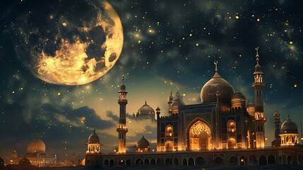 Ramadan muslim holiday background wallpaper design, greetings card, poster