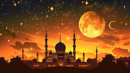 Ramadan muslim holiday background wallpaper design, greetings card, poster