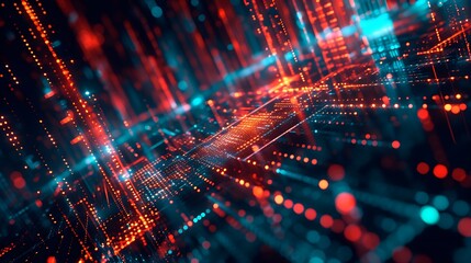 abstract binary background concept of modern technology, technological