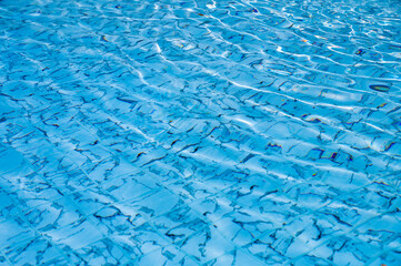 blue swimming pool water surface