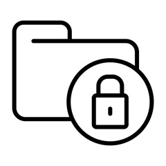 Secure Folder Vector Icon