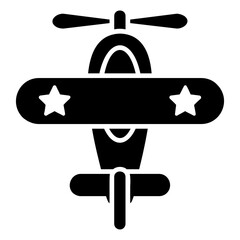 Plane glyph icon Illustration vector grapic