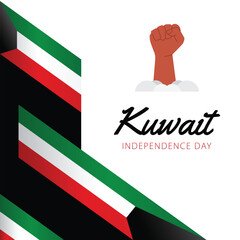 Kuwait Independence day realistic design vector template