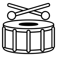 Drum line icon Illustration vector grapic