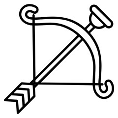Bow And Arrow  line icon Illustration vector grapic