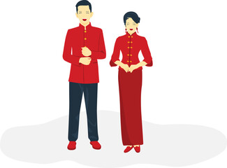 China traditional clothes Illustration