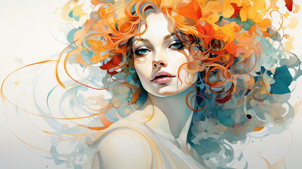 Modern Watercolor Elegance Visual Symphony Background Ai Generative