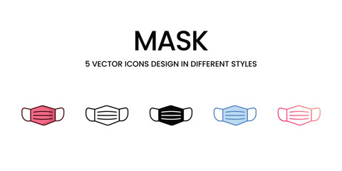 Mask icons set vector illustration. vector stock,