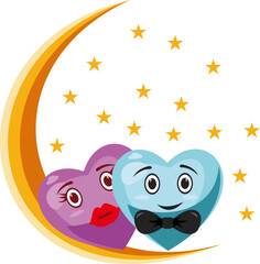 Creative concept of Happy Valentines Day card set