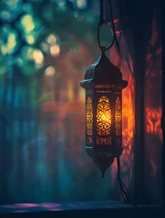 Foto op Plexiglas Ramadan muslim holiday background wallpaper design, muslim in a mosque © Filip