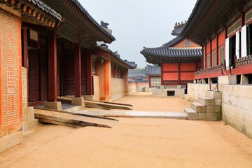 Obraz premium Gyeongbokgung Palace complex in Seoul