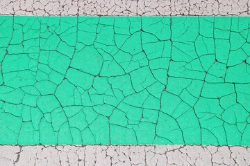 Teal cracked paint blank banner