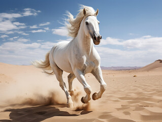 Horse galloping through the desert
Generative AI	
