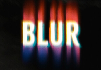 Color Blur Text Effect