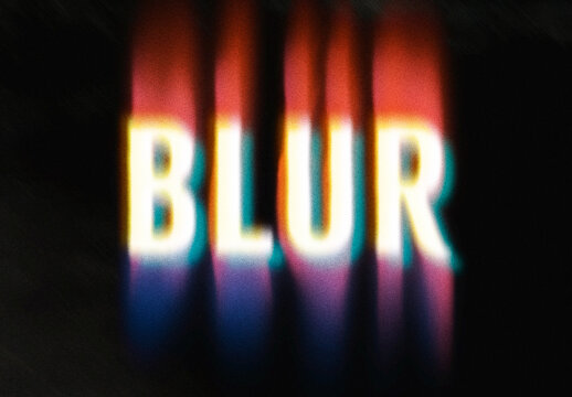 Color Blur Text Effect