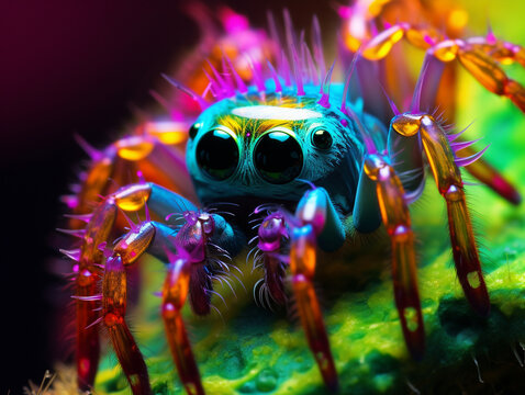 Spider close up
Neon color
Generative AI