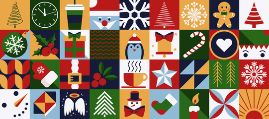 set of patterns with Christmas