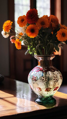  photo of a vase with flowers