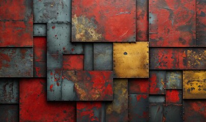 Abstract background, realistic background texture of colored rusty iron.