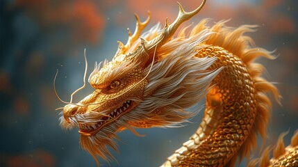 Golden Dragon with White Tail: A Catchy and Optimized Adobe Stock Title for a Monthly Event Generative AI