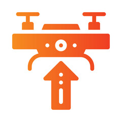 drone flat gradient icon