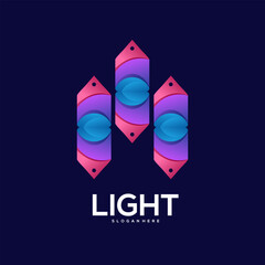 Light logo colorful gradient illustration