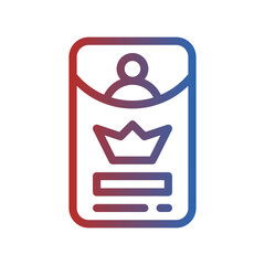 id card gradient icon