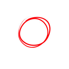 Hand drawn circle sketch frame