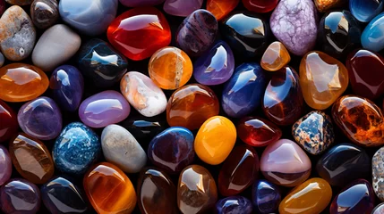  Beautiful coloured semi precious gemstones © Hassan