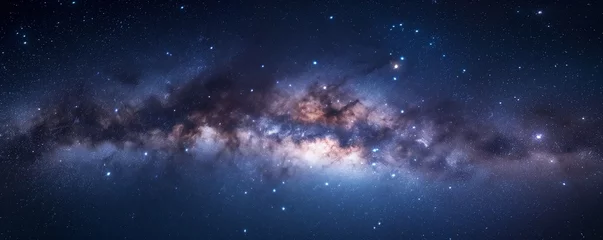 Photo sur Plexiglas Univers Panorama view universe space shot of milky way galaxy 