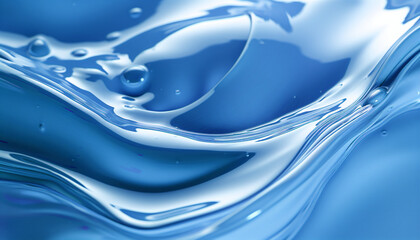 Water splashes. Abstract background with blue water 
