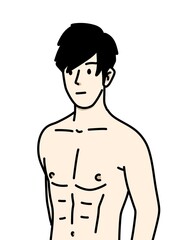 Fototapeta premium cartoon man in underwear