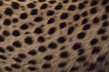 Closeup detail of spotted fur of a cheetah.