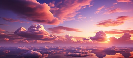 Beautiful evening sky with clouds background